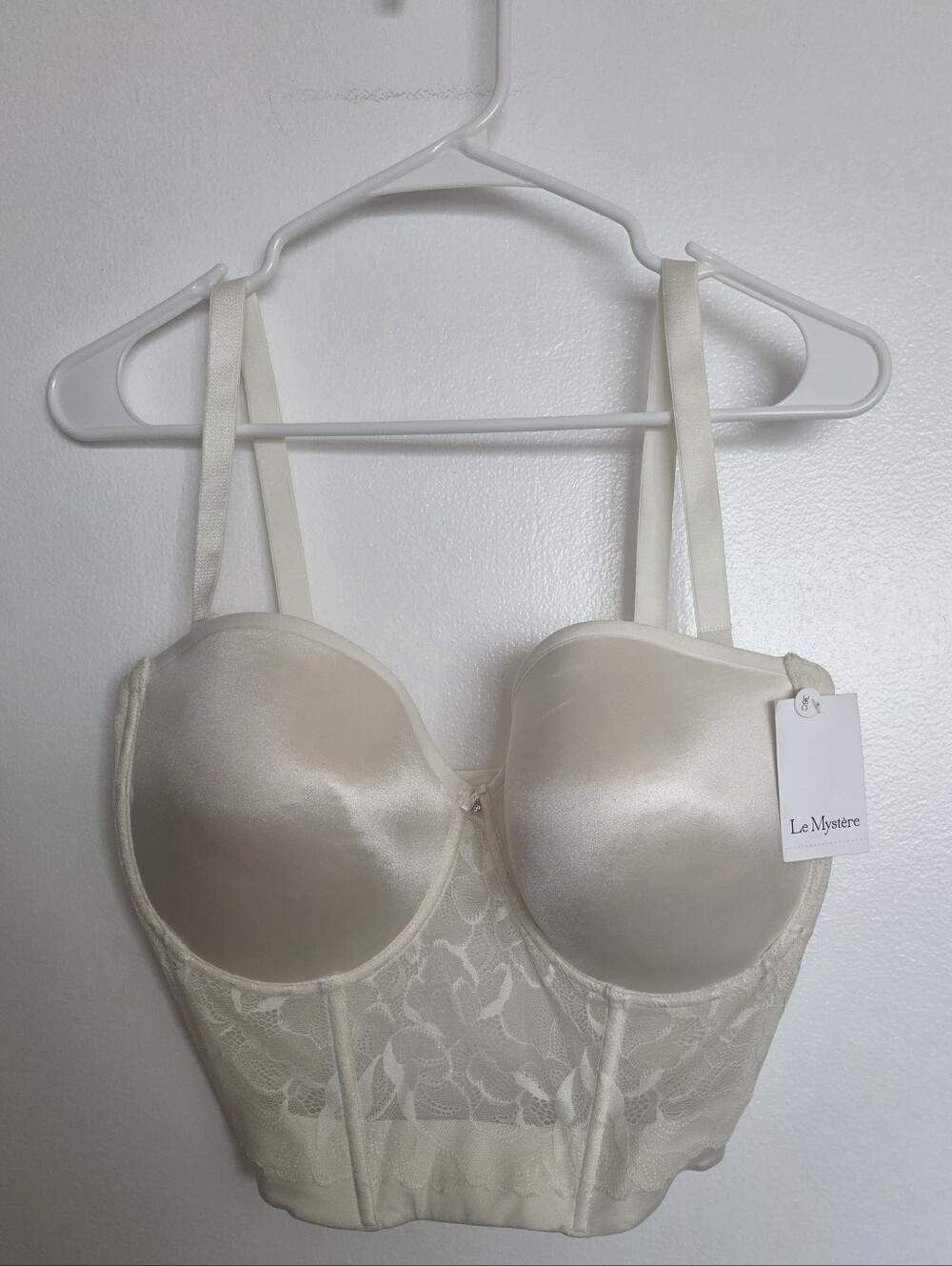 Le Mystère Longline Strapless Bra with Removeable Straps Size 36G
